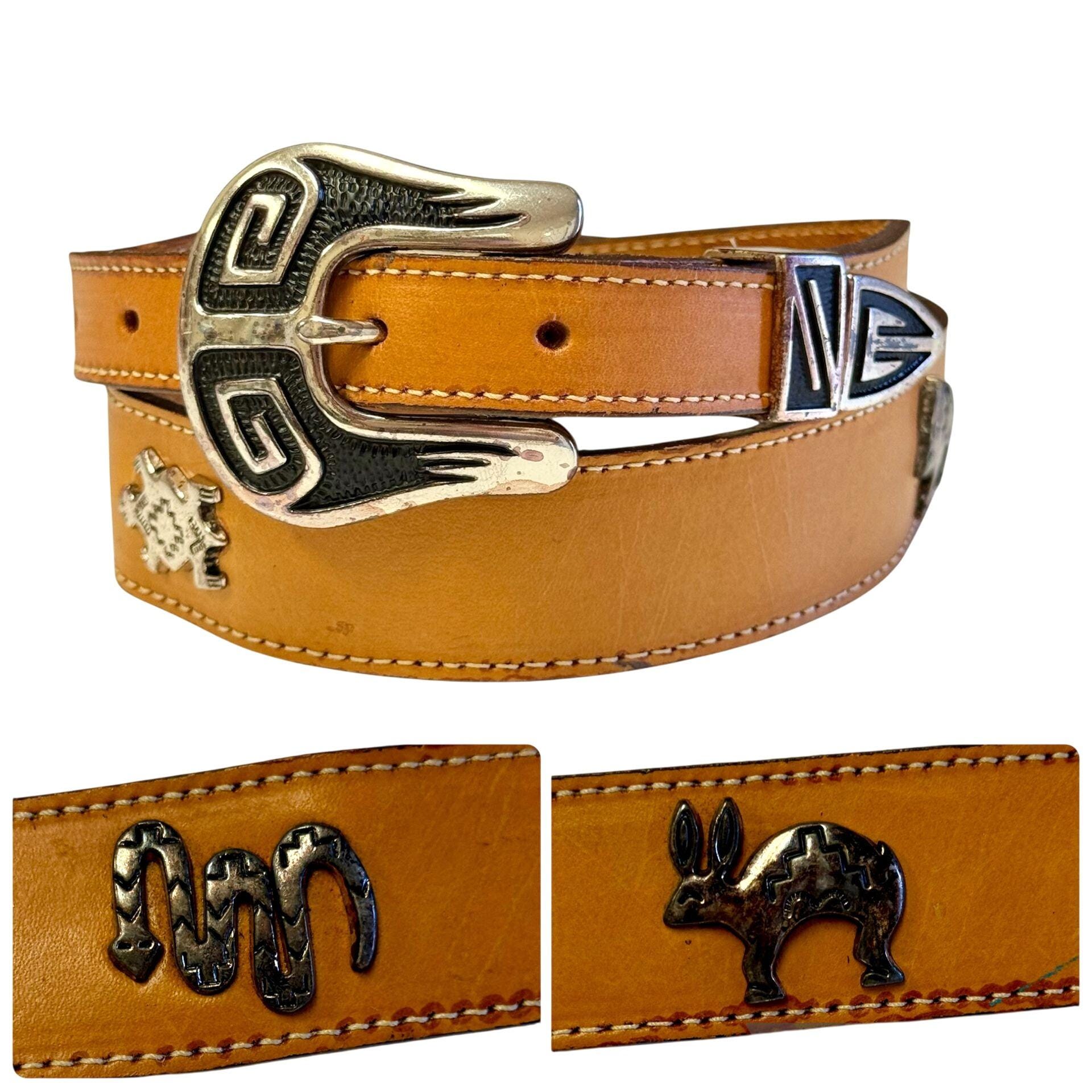 Tan Concho Belt - Etsy