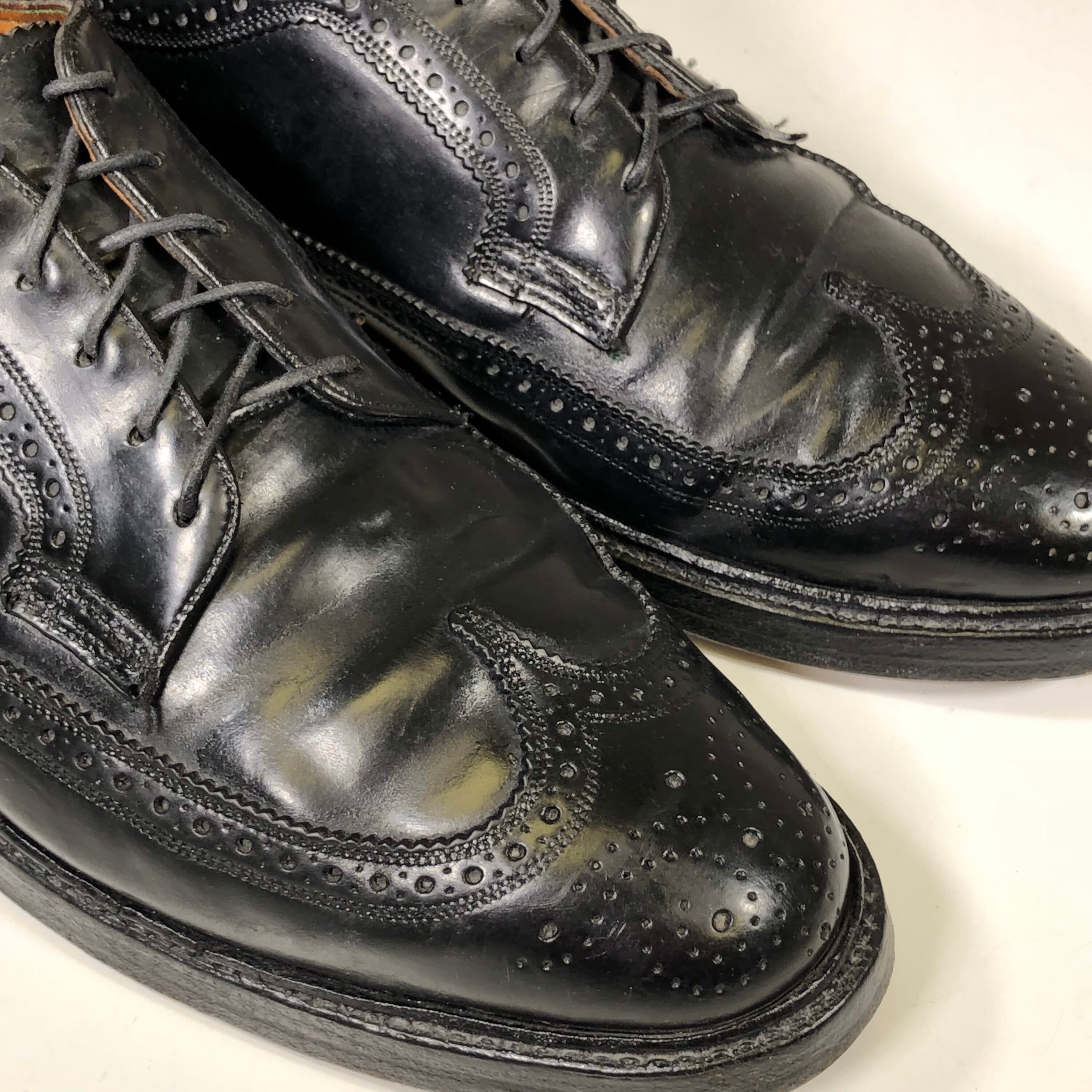 Vintage Florsheim Imperial Men's BLACK Genuine SHELL Vintage Florsheim Imperial Men's BLACK Genuine SHELL