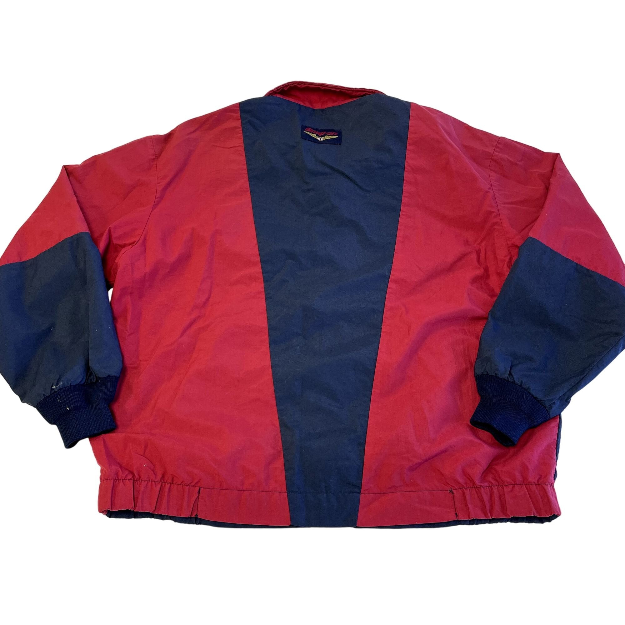 Vintage 90's Swingster Men Blue Red Colorblock Nylon SNAP on