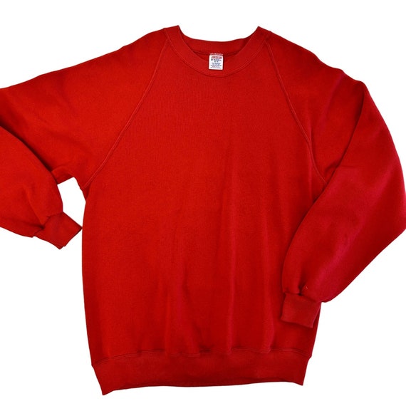 Vintage 70 80's Russell Men Red Athletic Workout Shirt