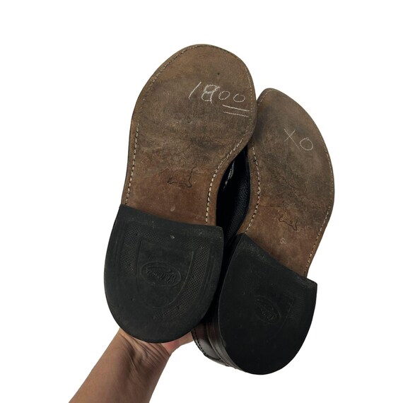 Vintage Thom Mcan BOOTMASTER Men Black PEBBLED Leathe… - Gem