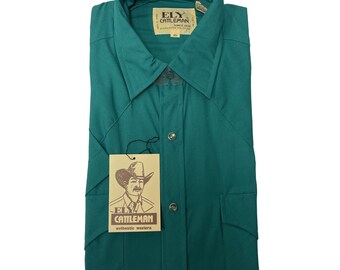 【希少】「ELY CATTLEMAN」ウェスタンシャツ 緑 グリーン 3 点セット LoT NOS 新品 ヴィンテージ 90 年代 Ely Cattleman