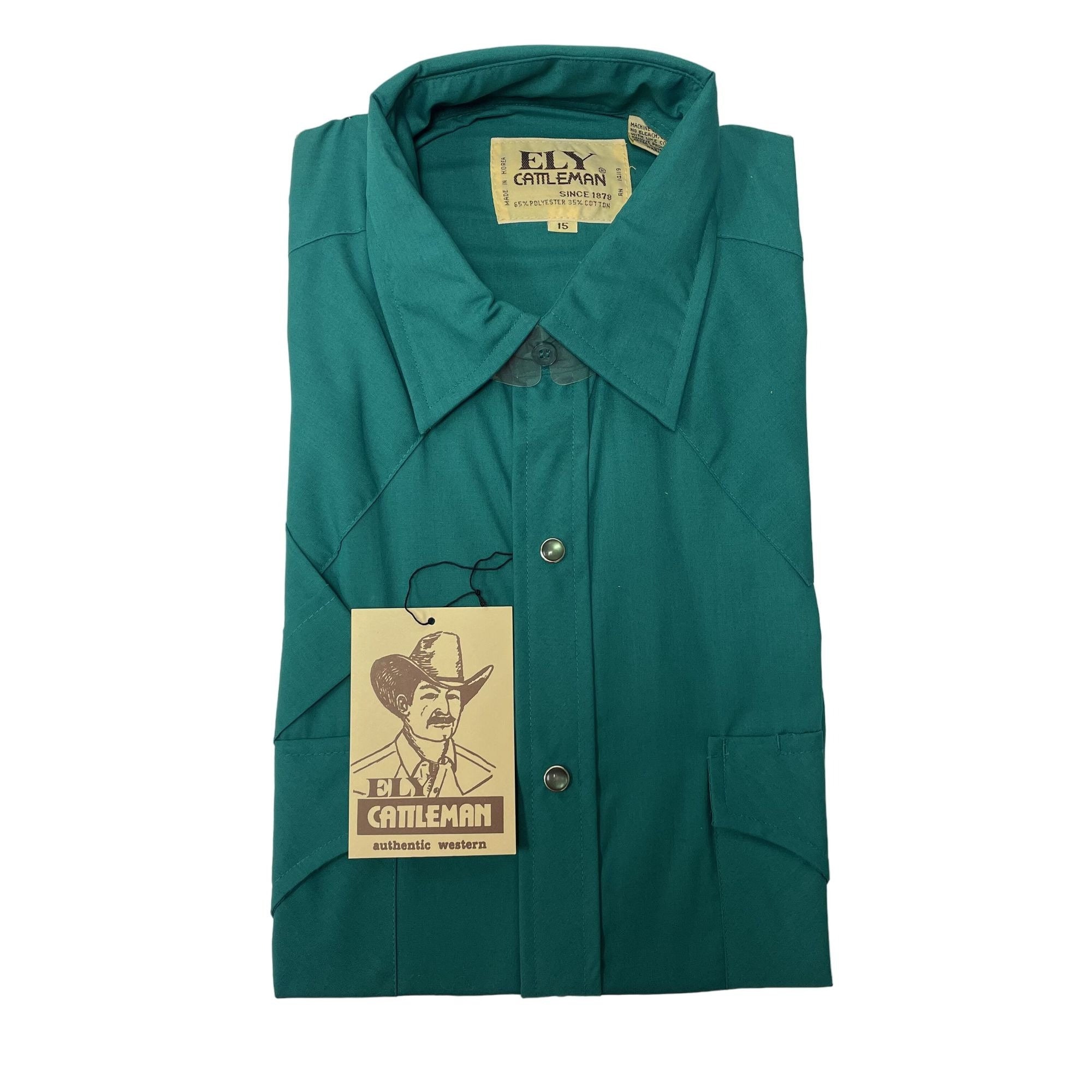 【希少】「ELY CATTLEMAN」ウェスタンシャツ 緑 グリーン 3 点セット LoT NOS 新品 ヴィンテージ 90 年代 Ely Cattleman