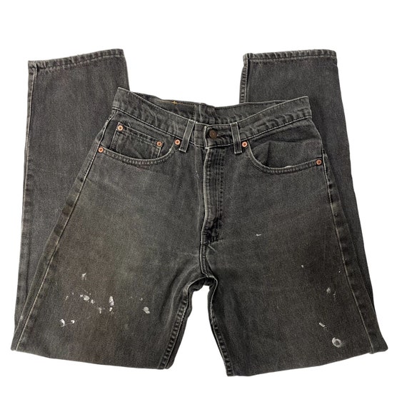 Vintage 90's Levi's 550 Gray Jeans Distressed Denim Relaxed Fit