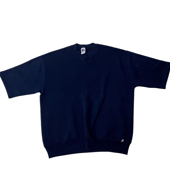 ウェア RUSSELL ATHLETIC 80s made in usa Vintage Russell Athletic Football Jersey XL Half Crop Mesh