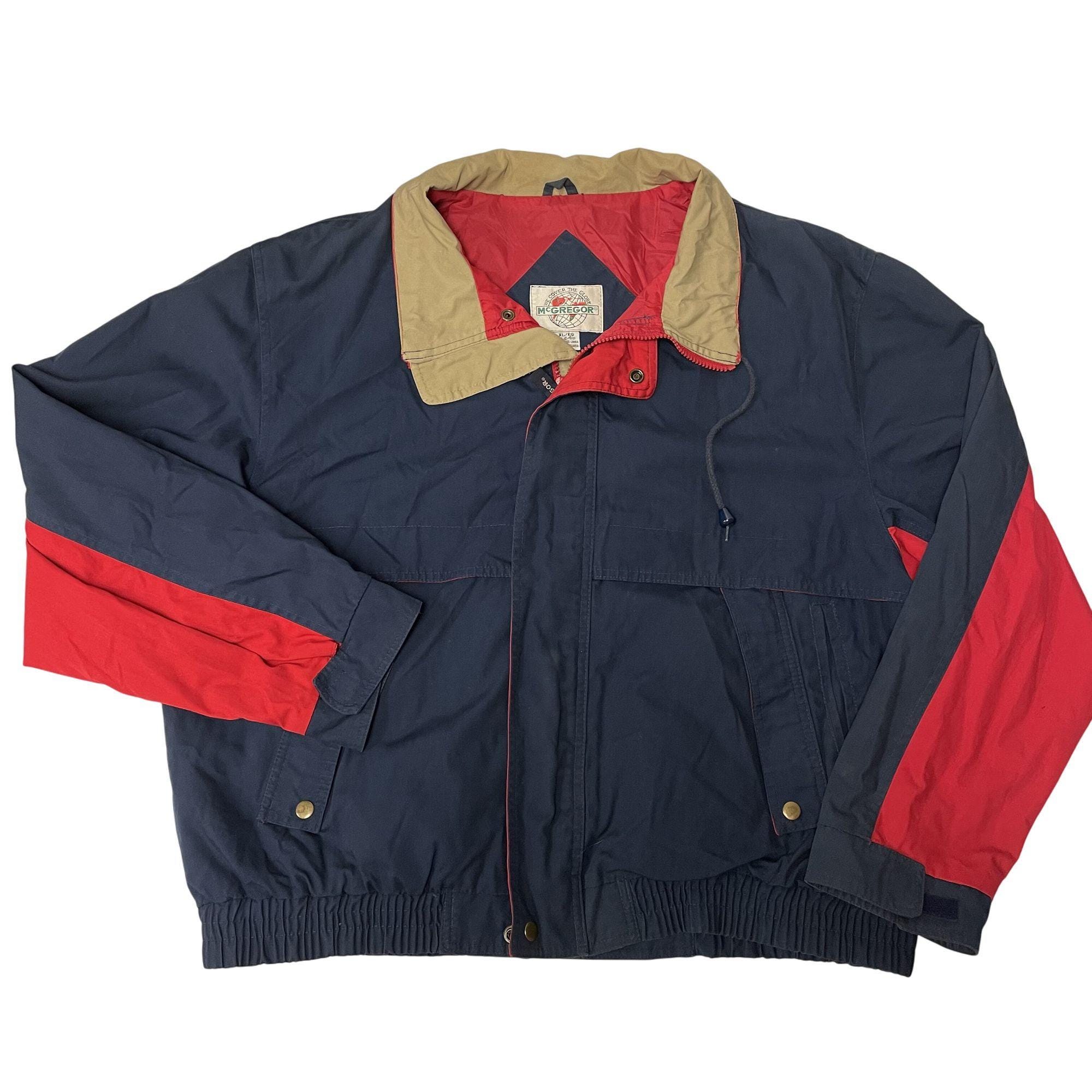 Vintage 80's Mcgregor Men's Blue Red COLOR BLOCK Outdoor