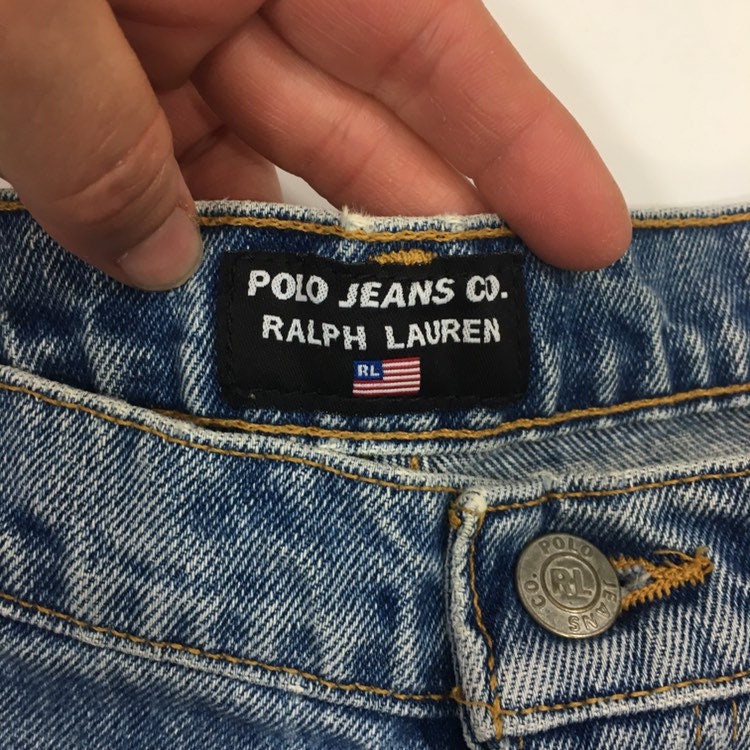 Vintage 90's Polo Ralph Lauren Men Blue Jeans DEMIN Hip Hop OG