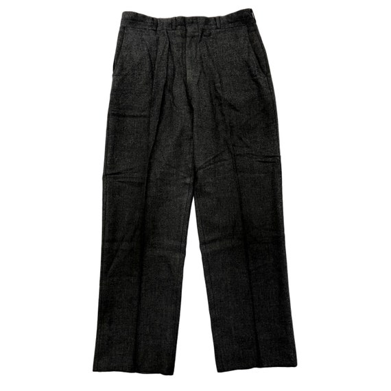 スラックス HUECLOSET Closet Retro Slacks Vintage 50's Jaymar Charcoal ROCKABILLY Slacks FLAT FRONT