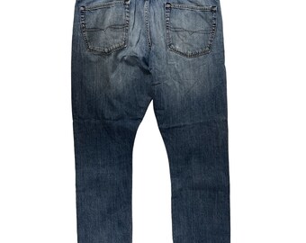 Vintage Y2K Polo Ralph Lauren Men's Blue Jeans DISTRESSED Denim