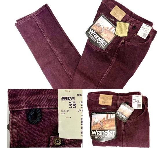 NOS New Vintage 1990s Wrangler Purple 