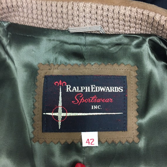 Vtg 50's Ralph Edwards Men Brown NUBUCK Leather S… - image 3