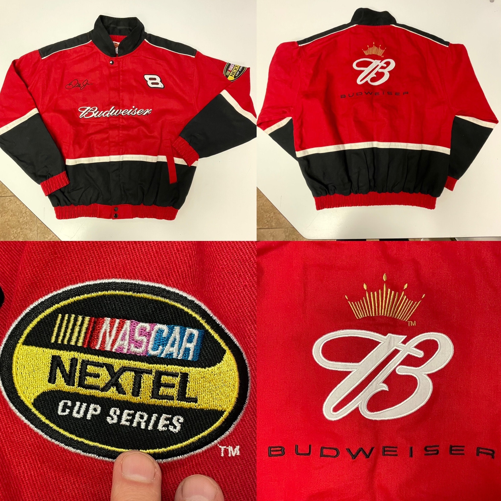 Budweiser Nascar Jacket - Etsy Budweiser Nascar Jacket - Etsy