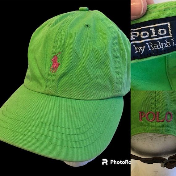 90s USA製 Polo by RALPH LAUREN キャップ　グリーン 90s Ralph Lauren キャップ③ ラルフローレン USA製 緑 帽子 | no pain