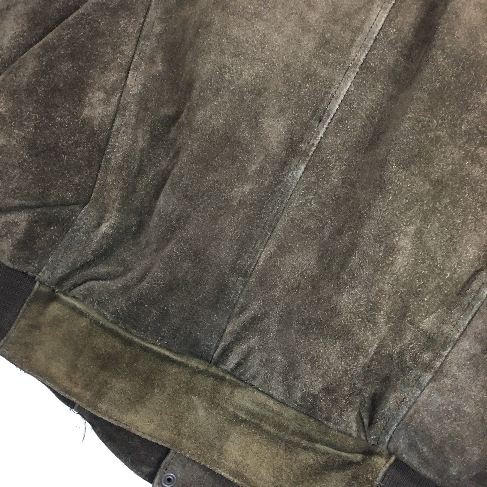 Vintage 80's UNIK Men's DISTRESSED Brown HEAVY Suede Leather Vintage 80's UNIK Men's DISTRESSED Brown HEAVY Suede Leather
