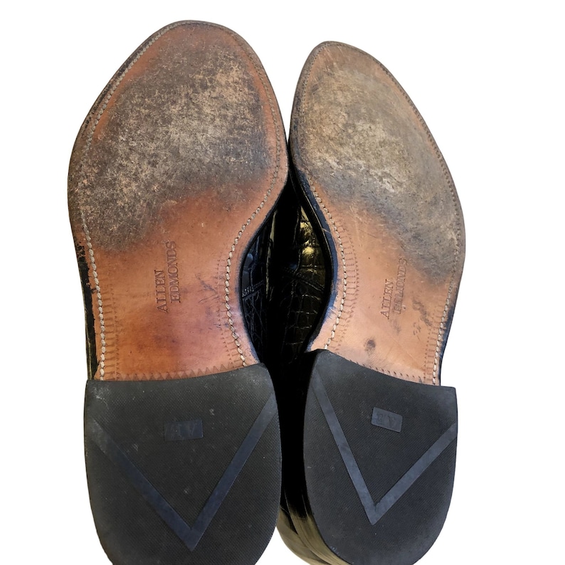 Allen Edmonds CLAYTON Men Black ALLIGATOR Belly Leather DRESS Shoe Tassel Loafers 10 E image 10