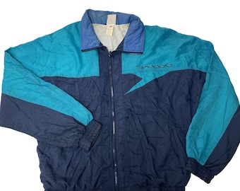 Vintage 90's Speedo® Blue and White Zip-up Windbreaker Jacket - Etsy
