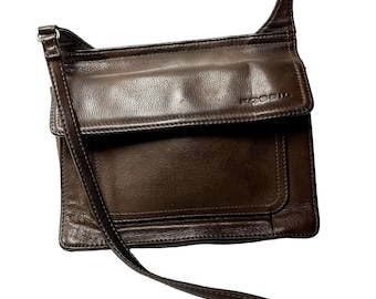 Buy Vintage 80's Fossil Brown Leather Hand Bag Shoulder CROSSBODY