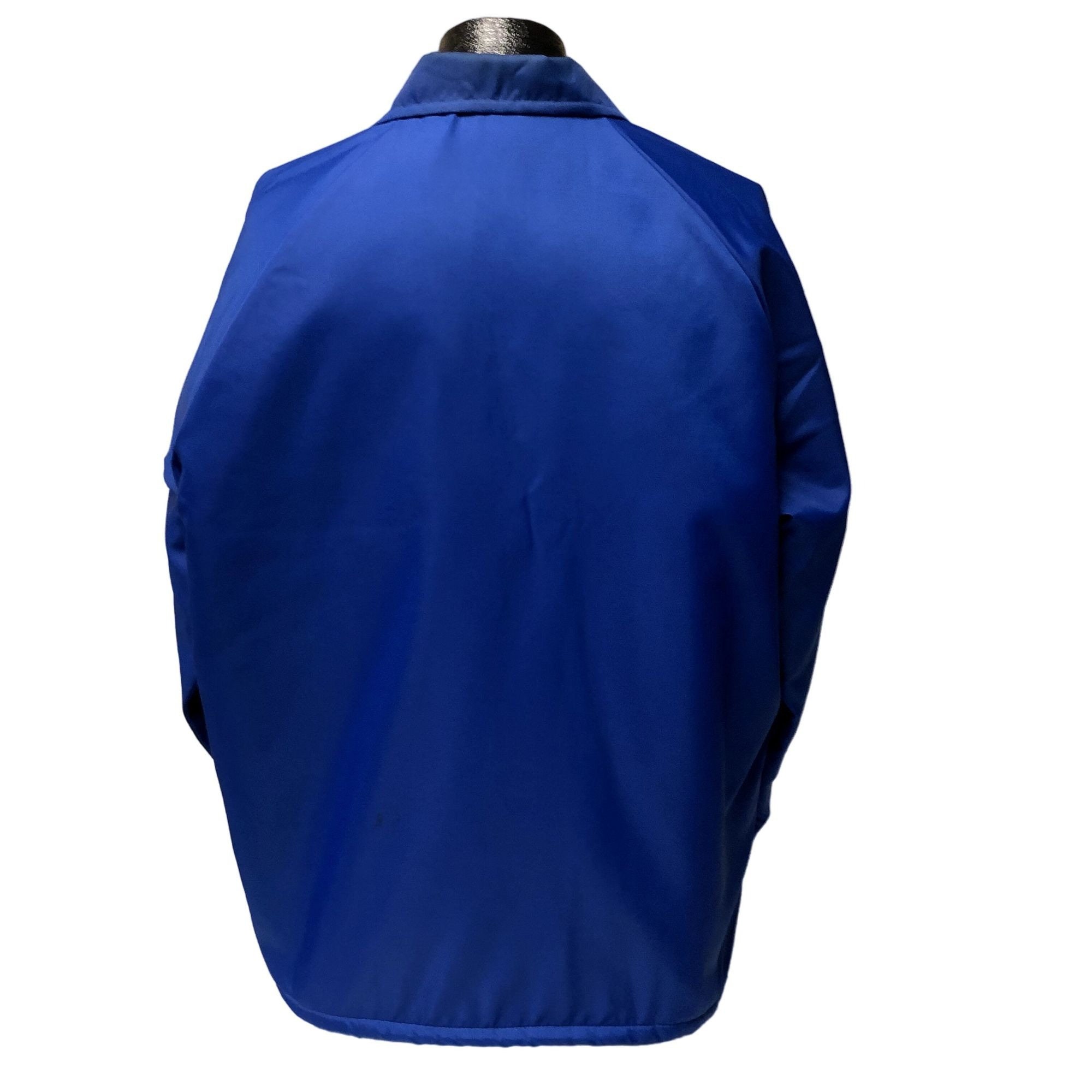 Vintage 80's King Louie PRO FIT Blue Nylon Sherpa Lined Snap up