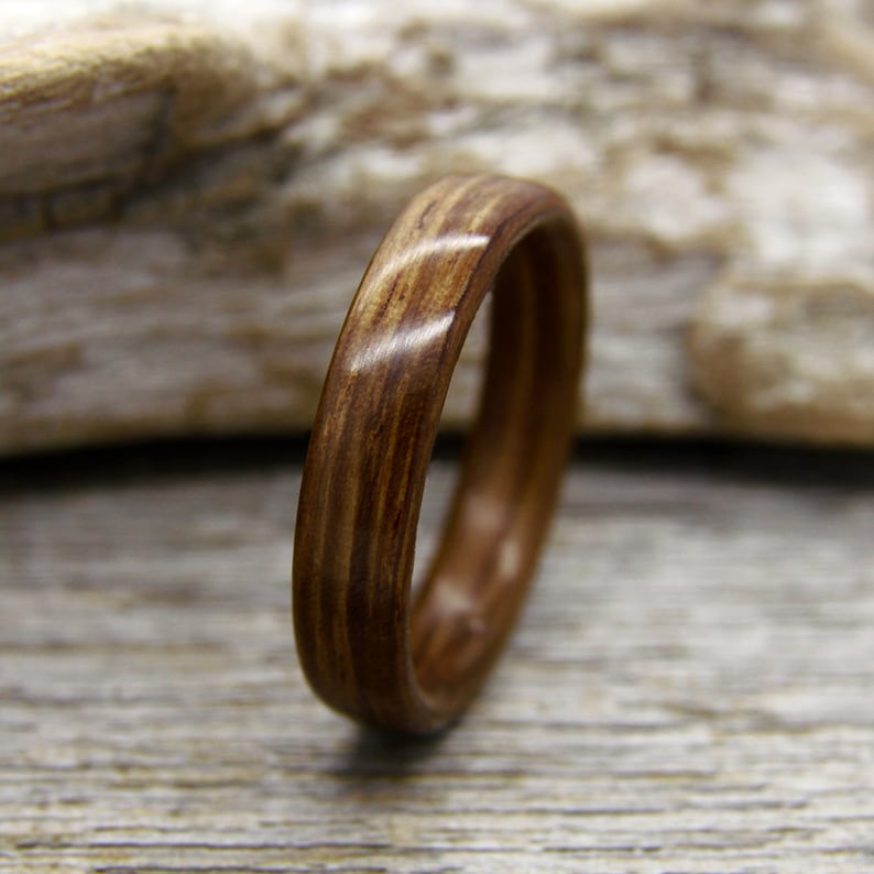Size 11.75 Ready to Ship Bentwood Ring Wood Ring Black Bean Wooden Ring