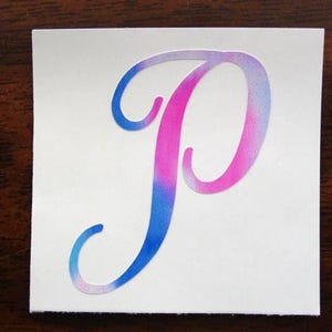 Single Initial Decal, Vinyl Decal, Personalized Decal, Car Decal, Laptop Decal, Women&#39;s Tumbler Decal - Multiple Color and Sizes Available