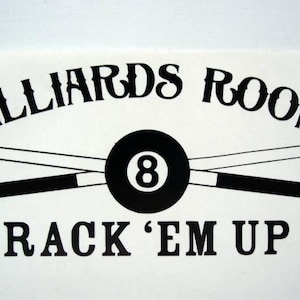 Rack 'Em Up Decal, Billiards Sticker, Pool Sticker, Billiards Decal, Sports Sticker, Sports Decal, Tumbler Sticker Decal