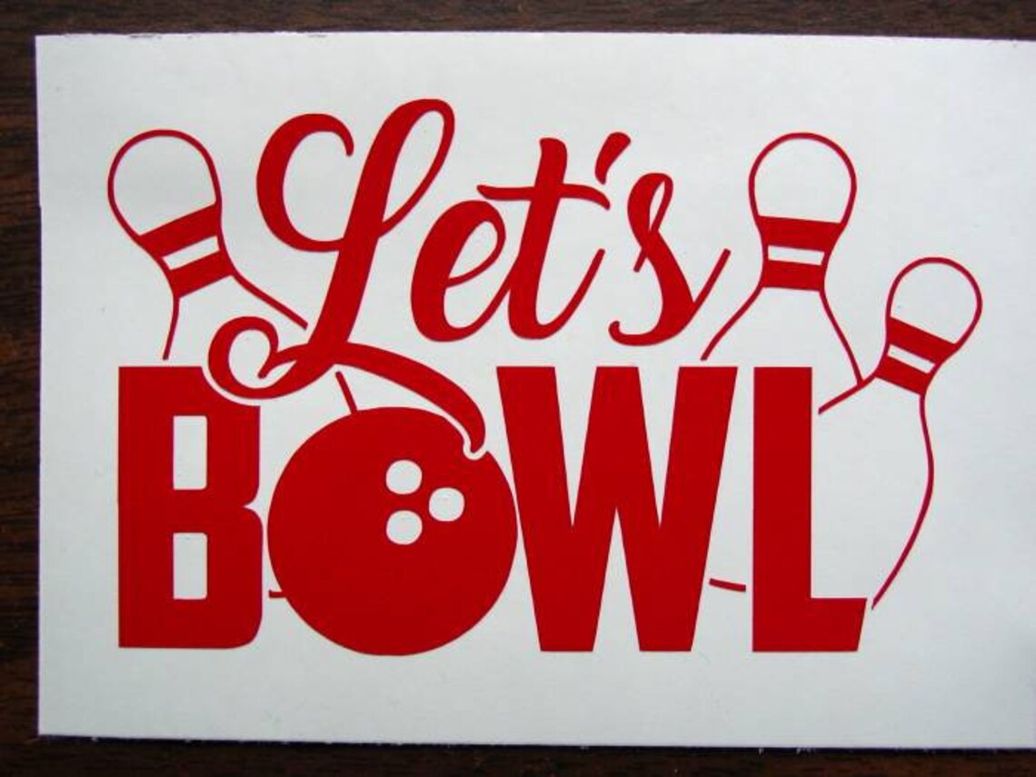 Let's Bowl Sticker Bowling Sticker Bowling Decal Etsy