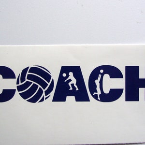 Volleyball Vinyl Decal, Volleyball Coach Decal, Sports Decal, Car Decal, Volleyball Sticker, Volleyball Sticker, Tumbler Sticker