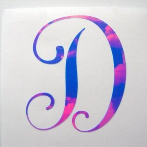 Single Initial Decal, Vinyl Decal, Personalized Decal, Wine Glass Sticker, Laptop Decal, Computer Decal, Tumbler Decal