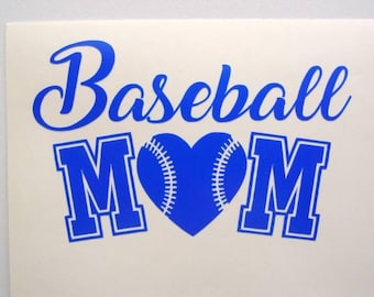 Baseball Mom Vinyl Decal, Mom Baseball Sticker, Baseball Helmet Sticker, Baseball Player Decal, Sports Decal, Car Decal, Tumbler Decal