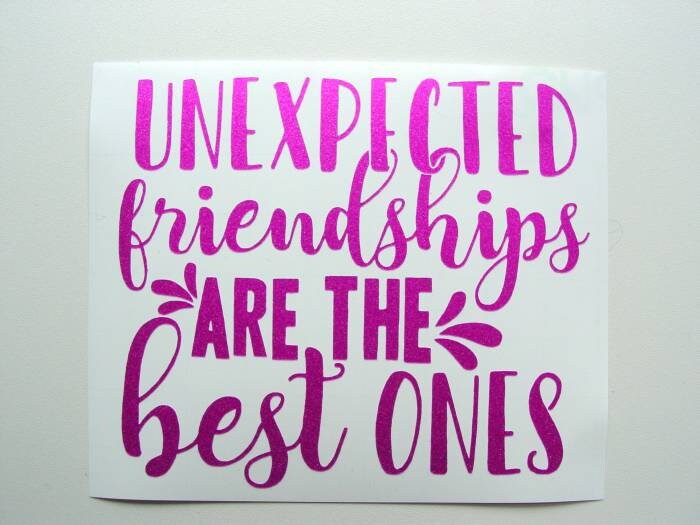 Best Friends Vinyl Sticker Decal Unexpected Friendships Are Etsy UK