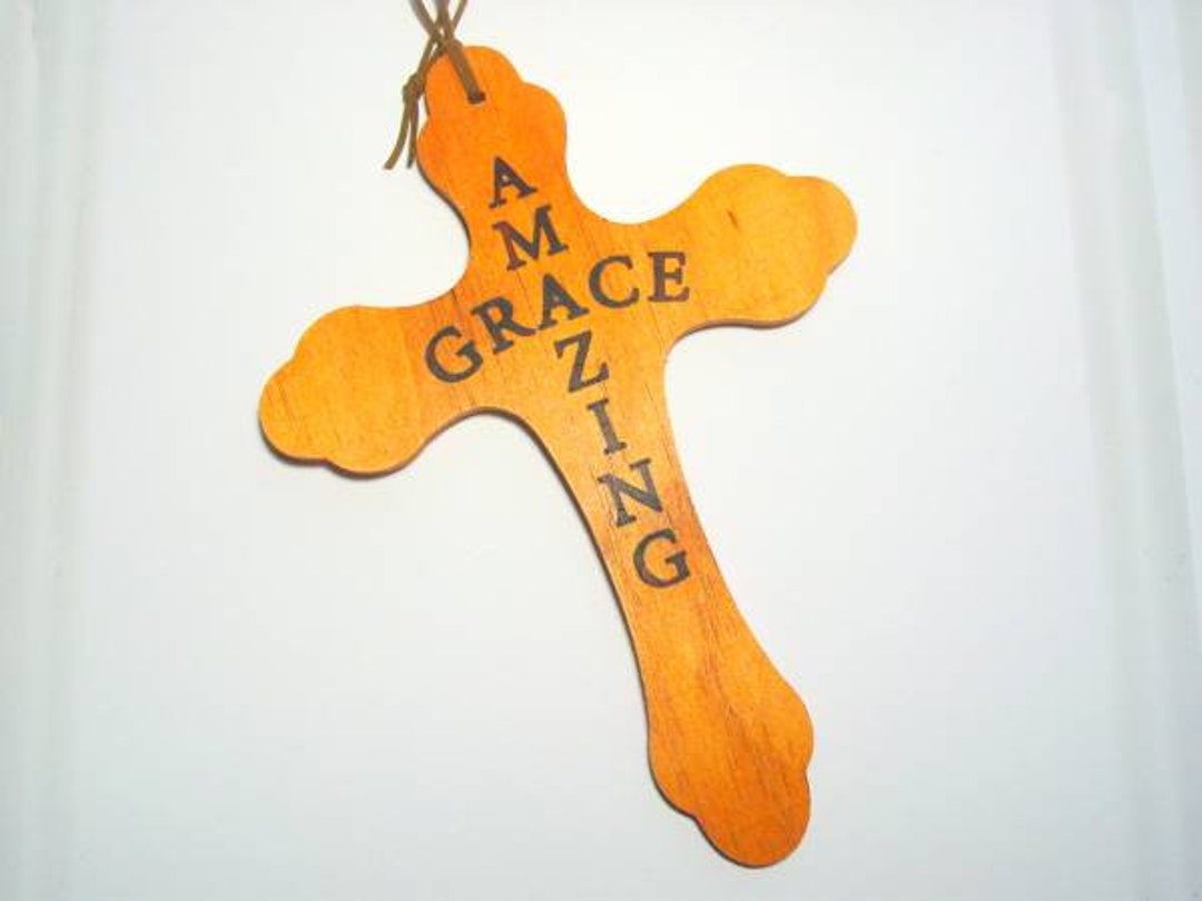 Amazing Grace Cross, Grace Wall Hanging, Christian Gift, Religious Gift
