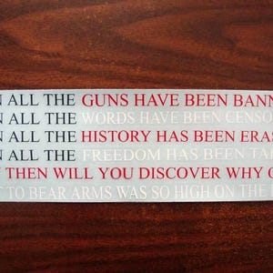 3 Color Patriotic Decal, When All The Decal Sticker, American Flag Decal, Right To Bear Arms Sticker, Car Truck, Decal Sticker