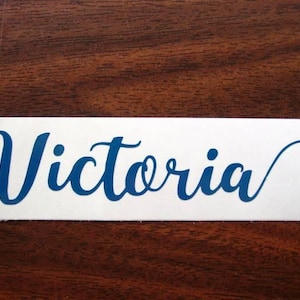 Personalized Fancy Script Name Vinyl Decal for Car Laptop Tumbler Water Bottle and More