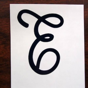 Personalized Vinyl Initial Decal - Monogram Sticker for Car Laptop and Tumbler - Multiple Color and Sizes Available
