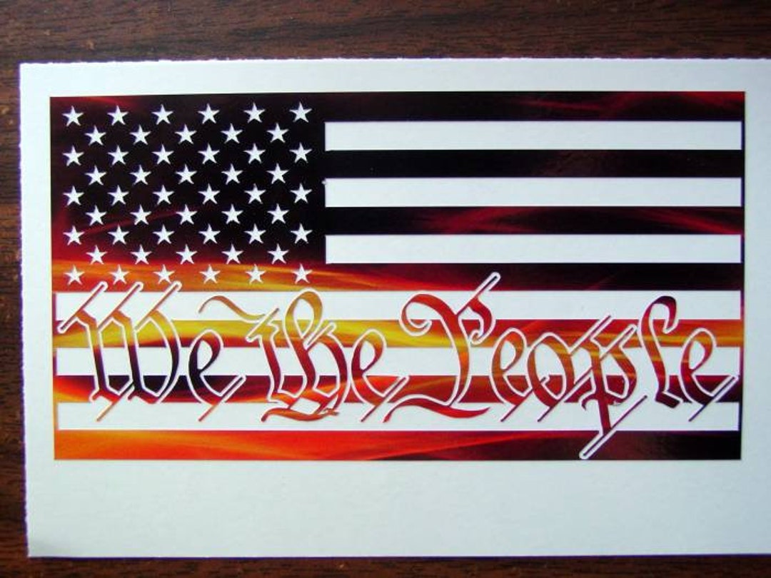 thumbnail interactive-video image 1 of American Flag Eagle 'We The People' Vinyl Decal - 12 Inches, Glossy, Made In USA 1 of 4