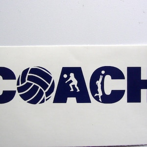 Volleyball Vinyl Decal, Volleyball Coach Decal, Sports Decal, Car Decal, Volleyball Sticker, Volleyball Sticker, Tumbler Sticker