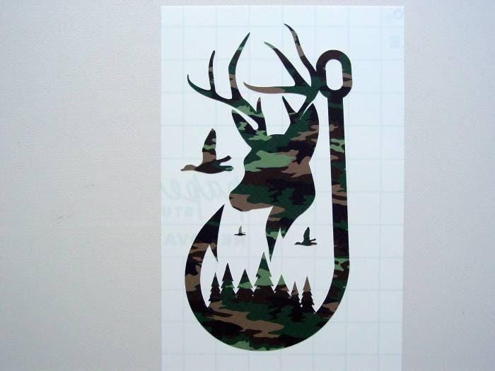 Elk Die Cut Vinyl Sticker Decal, 3.5", Mountain Hunting Theme, For Ammo Cans, White