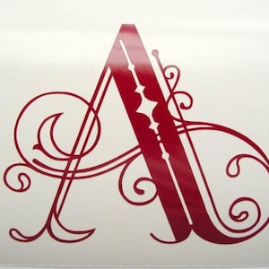 Custom Initial Vinyl Decal, Single Letter Sticker, Cooler Decal, Car Decal, Tumbler Decal, Personalized Initial Decal