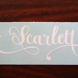 Script Decal, Fancy Cursive, Tumbler, Water Bottle Sticker, Fancy Design,