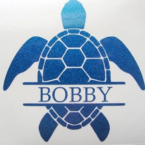 Turtle Decal, Name Decal, Personalized Decal, Car Decal, Water Bottle Decal, Turtle Sticker