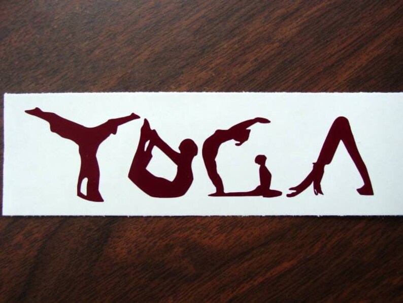 Yoga Sticker Yoga Vinyl Decal Car Window Decal Laptop Etsy