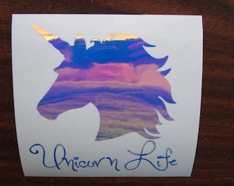 Unicorn Vinyl Decal, Car, Laptop, Tumbler Sticker