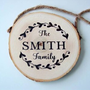 Personalized Name Plaque, Monogram Wood Burned Family Name, Housewarming Gift, Wedding Gift, New Home Gift