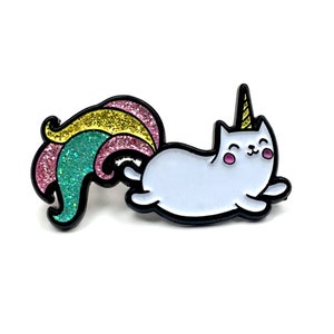 Unicorn Cat Enamel Pin for Fitted Hats, Pin for Bag, Pin for Backpack, Lapel Pin, Pin For A Purse, Enamel Pin for Kids, Gift for Nurses