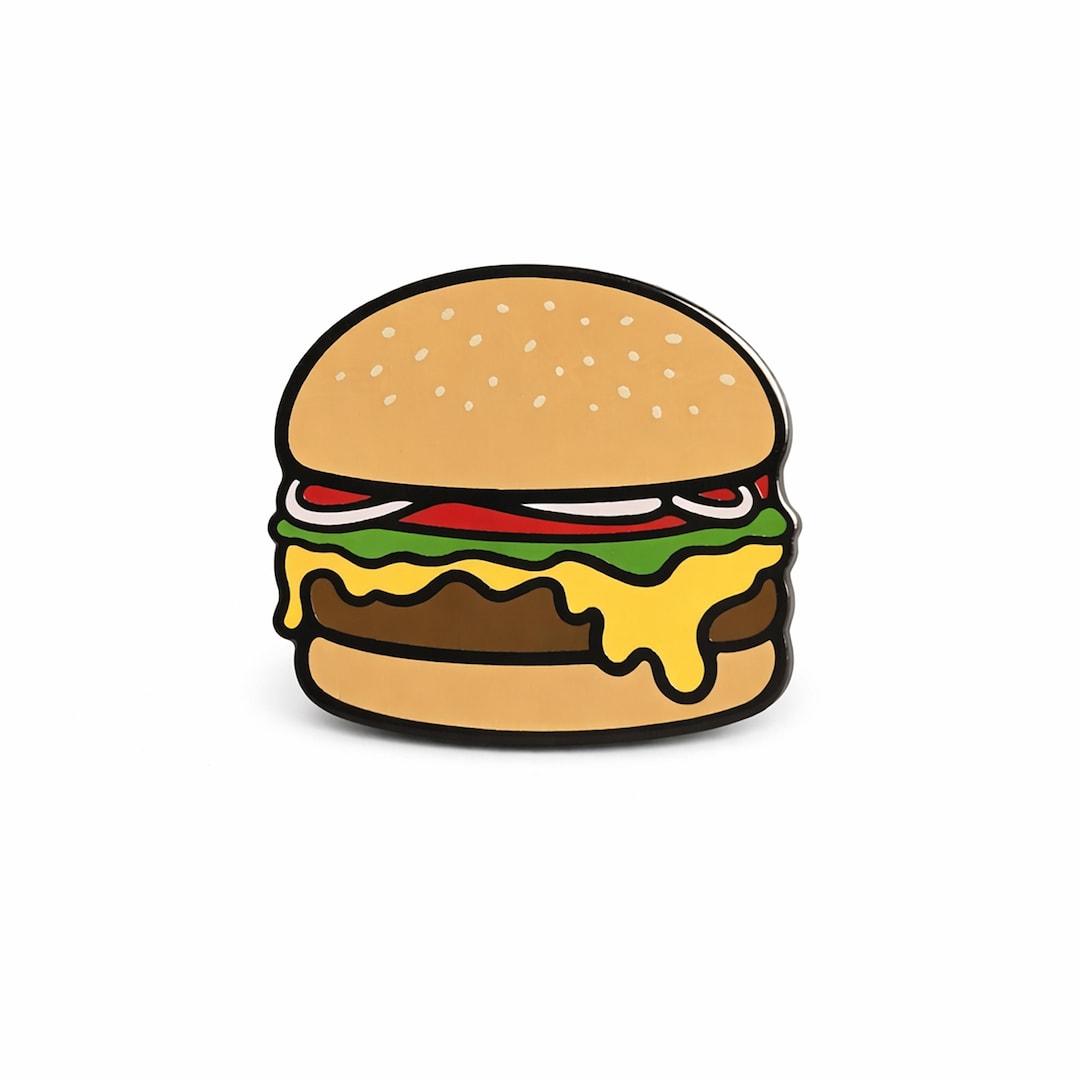 Hamburger Hard Enamel Pin – 1
