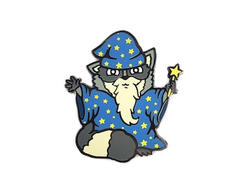 Waschbär Anstecknadel Im Baumloch - Metall Abzeichen Für Hemden & Jacken - Herbst Design