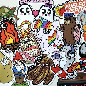 Choose 5-10 Vinyl Sticker Pack for Hydroflask, Waterproof Sticker, Weatherproof Sticker for Laptop, Car Decal, Bumper Stickers, Water Bottle