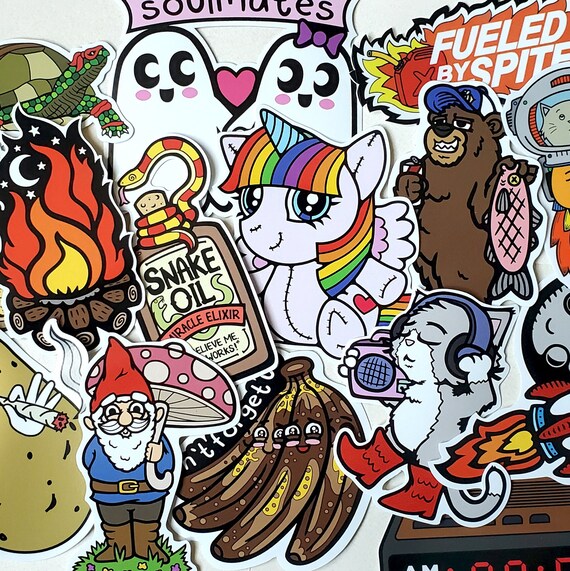 Choose 5-10 Vinyl Sticker Pack for Hydroflask, Waterproof Sticker