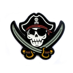 Pirate Skull Enamel Pin for Fitted Hats, Pin for Bag, Pin for Backpack, Lapel Pin, Pin For A Purse, Enamel Pin for Kids, Enamel Pin for Hats