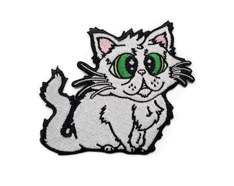 Fat Cat Embroidered Patch – 4″ – Hook & Loop or Iron-On Backing